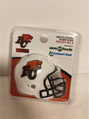 Riddell CFL Mini 3" White Football Helmet BC Lions Collectable Series NEW Canada